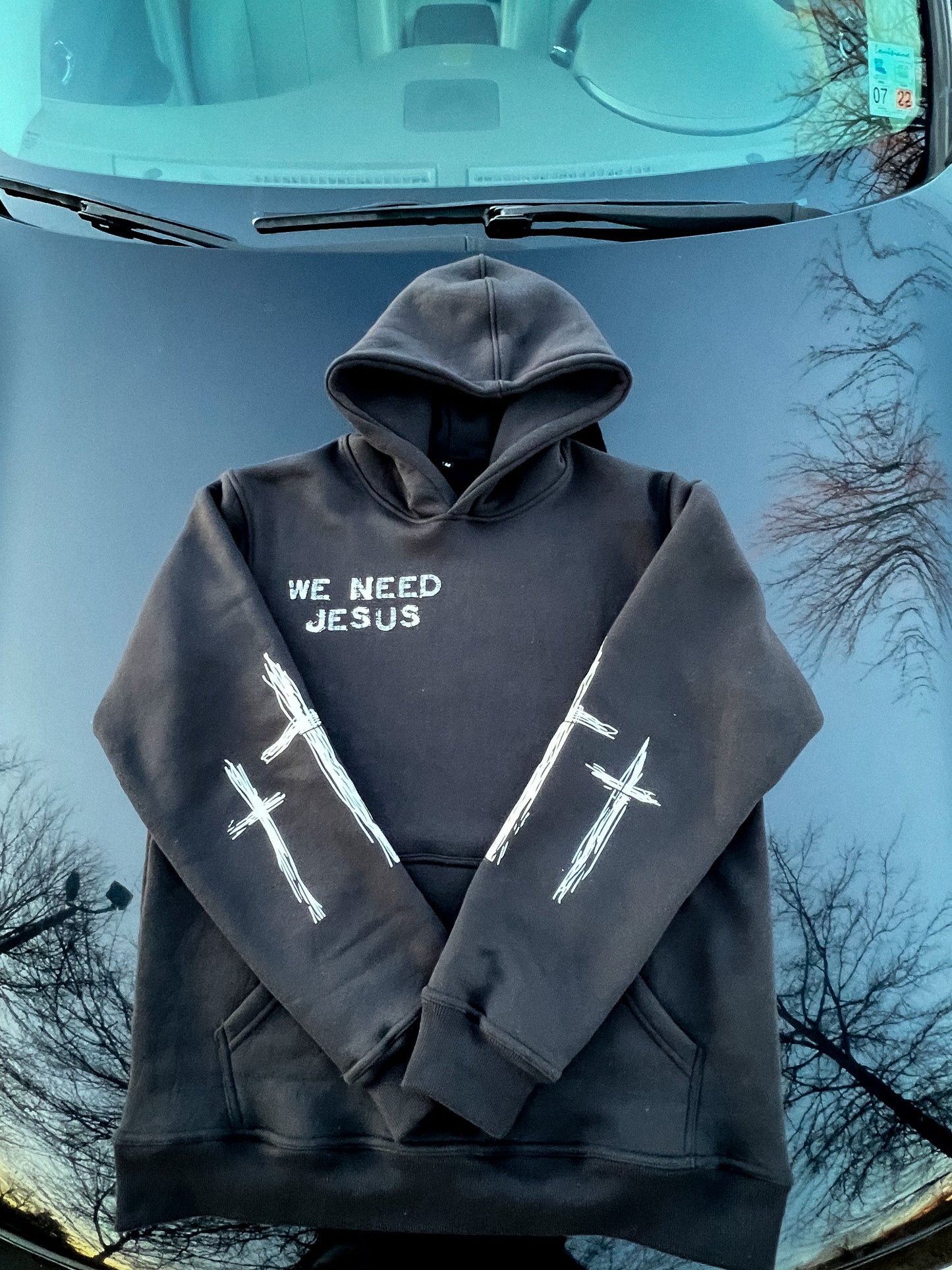 "WE NEED JESUS" HOODIE